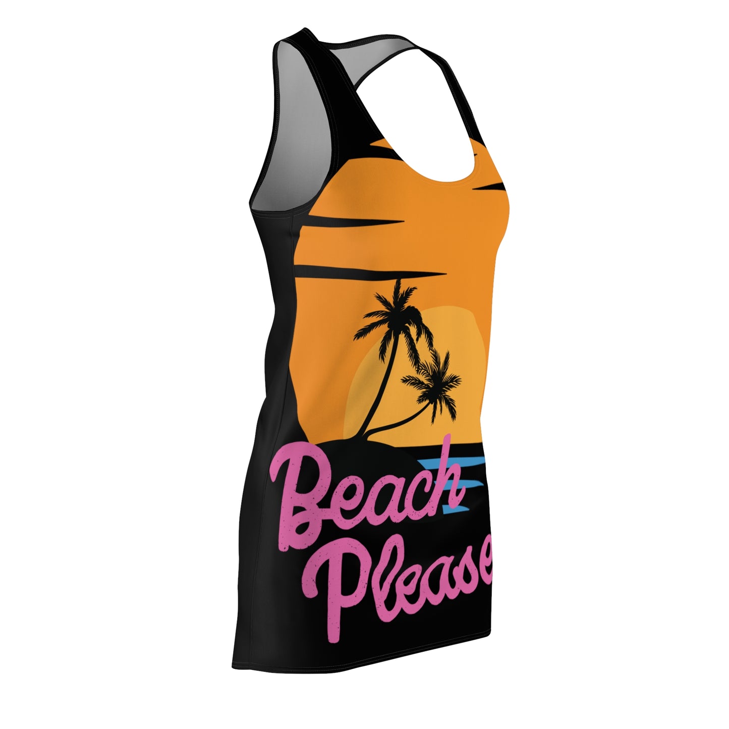 Beach Please Cut & Sew Racerback Dress (Black)