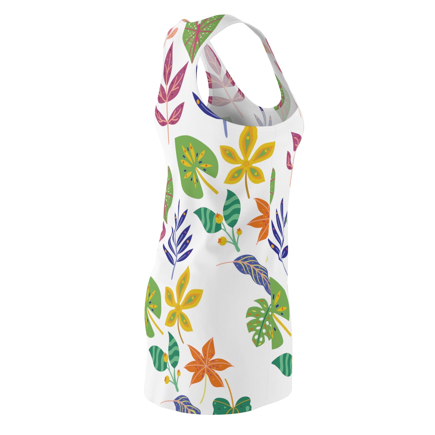 Colorful Leaves Cut & Sew Racerback Dress