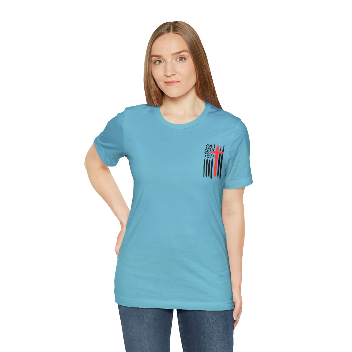USA Flag (Valor Respect) - Jersey Short Sleeve Tee