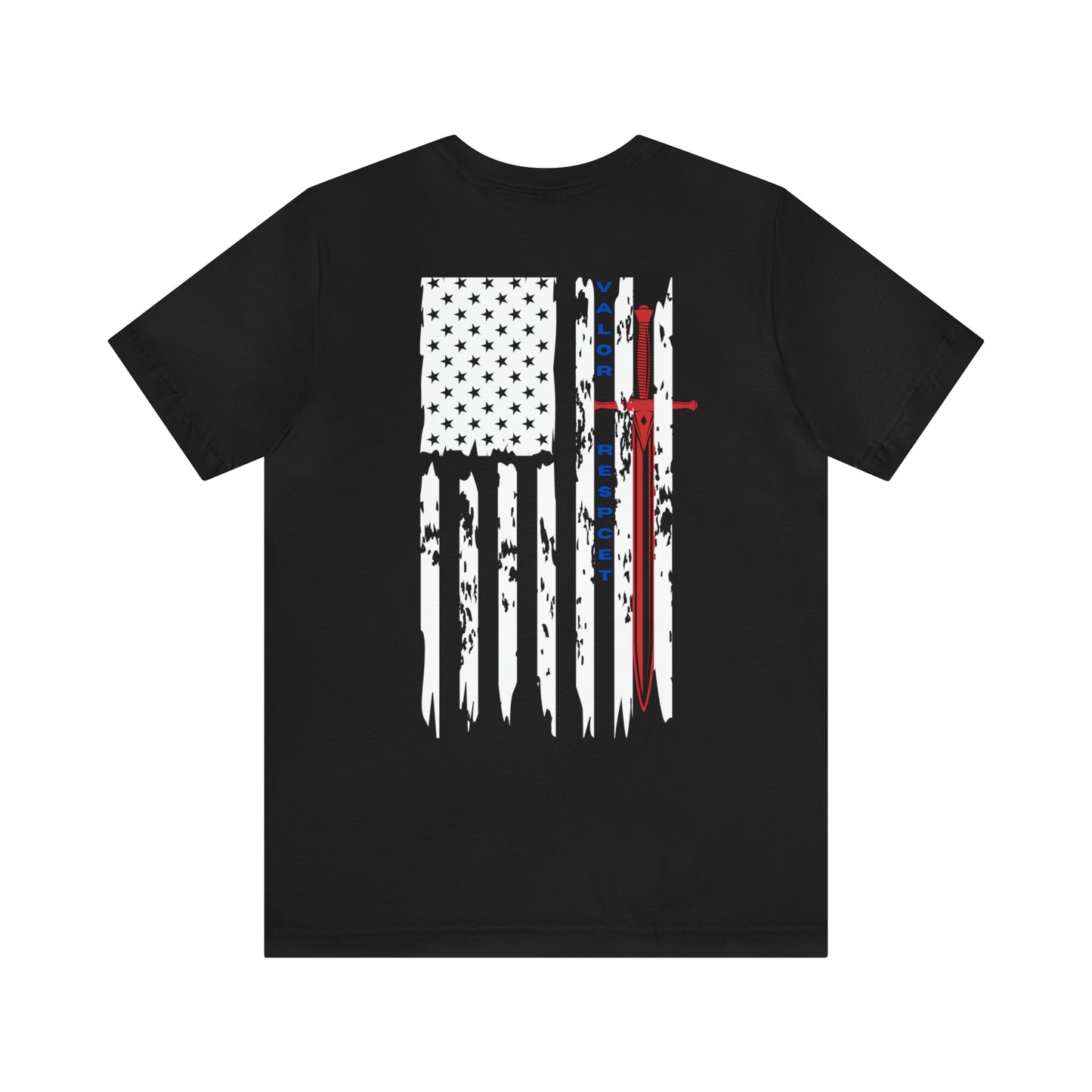 USA Flag (Valor Respect) - Jersey Short Sleeve Tee