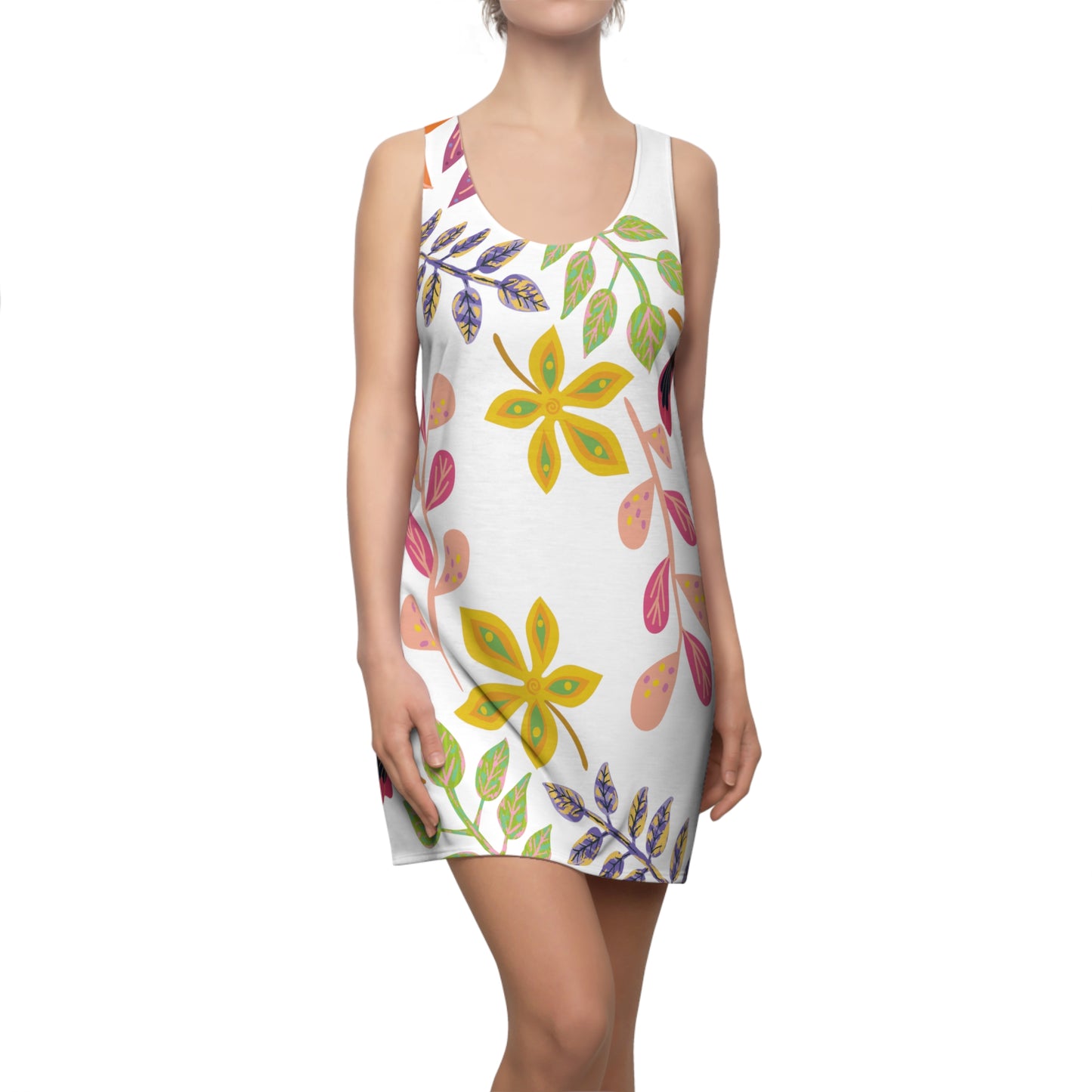 Leaves Cut & Sew Racerback Dress 01