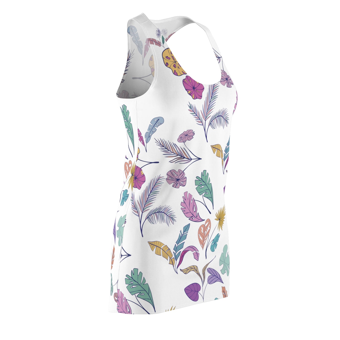 Pastel Leaves Cut & Sew Racerback Dress