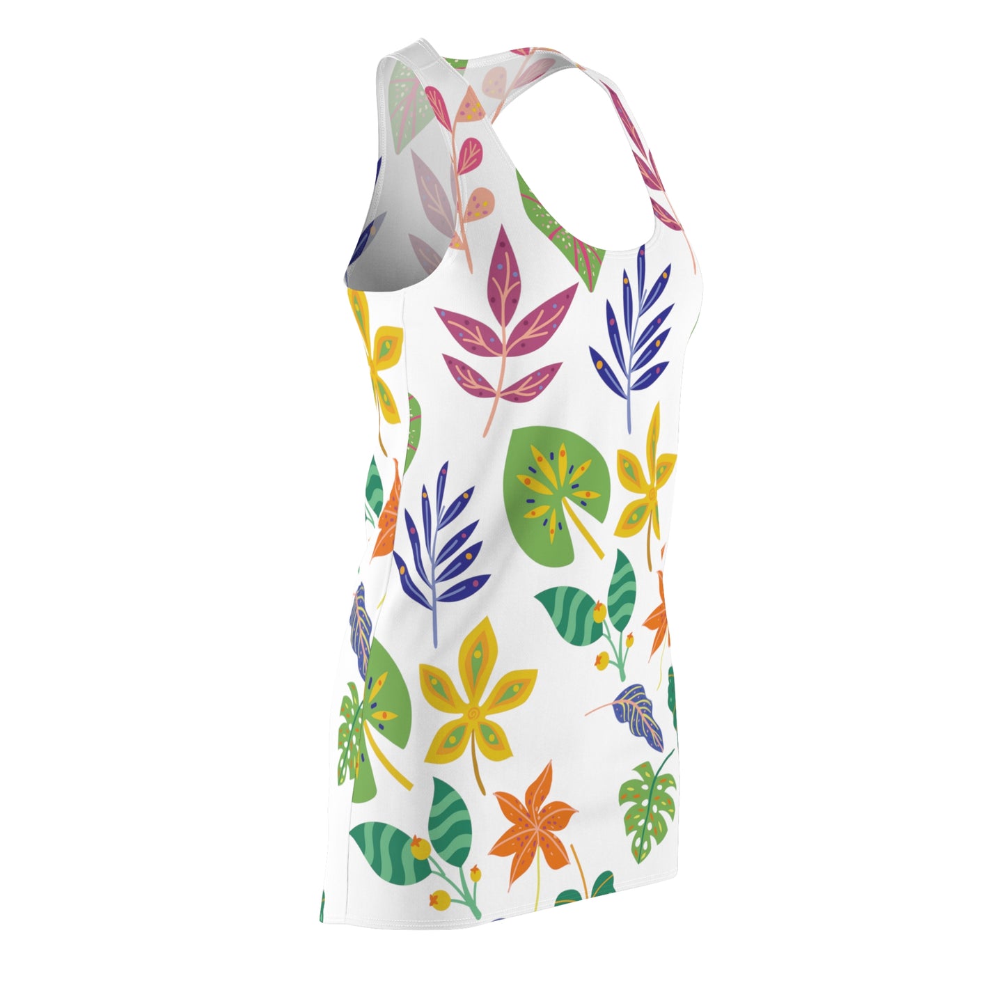 Colorful Leaves Cut & Sew Racerback Dress