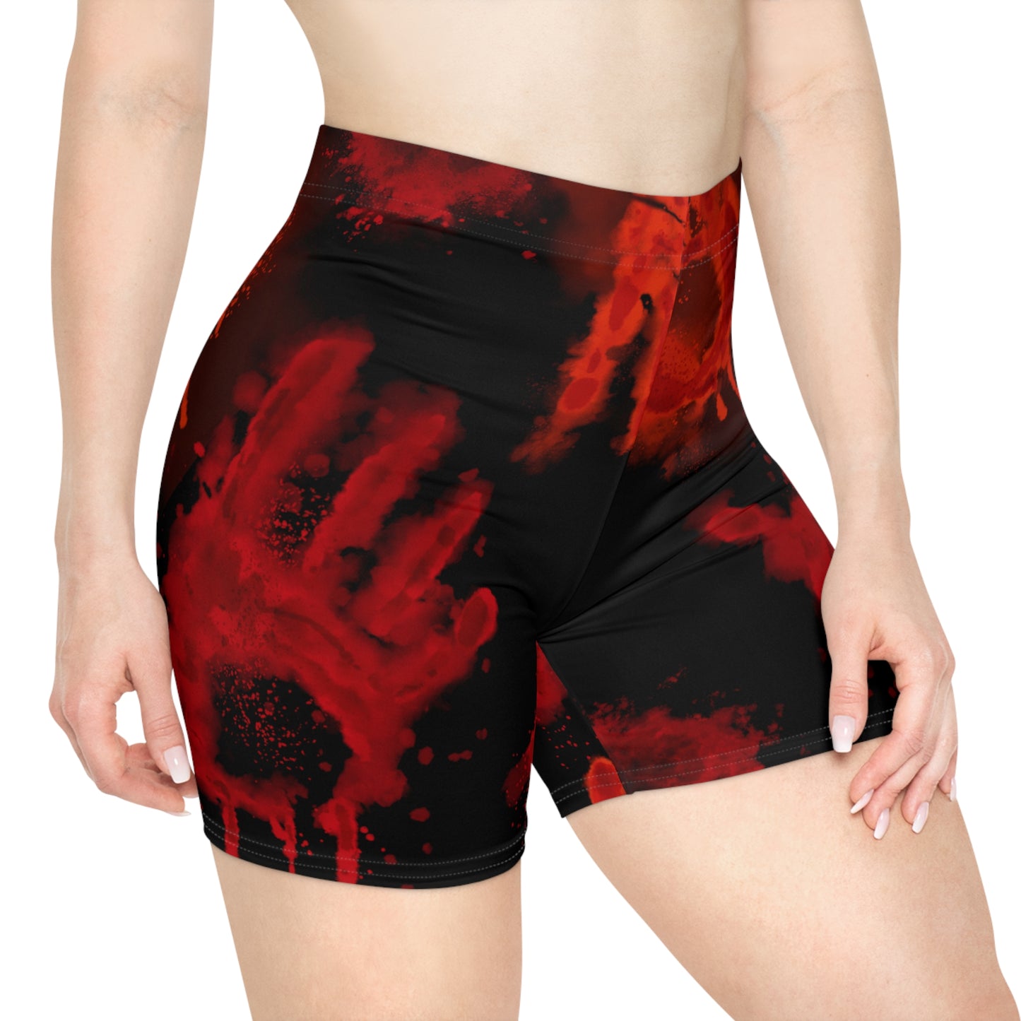 Halloween - Bloody Hands - Biker Shorts