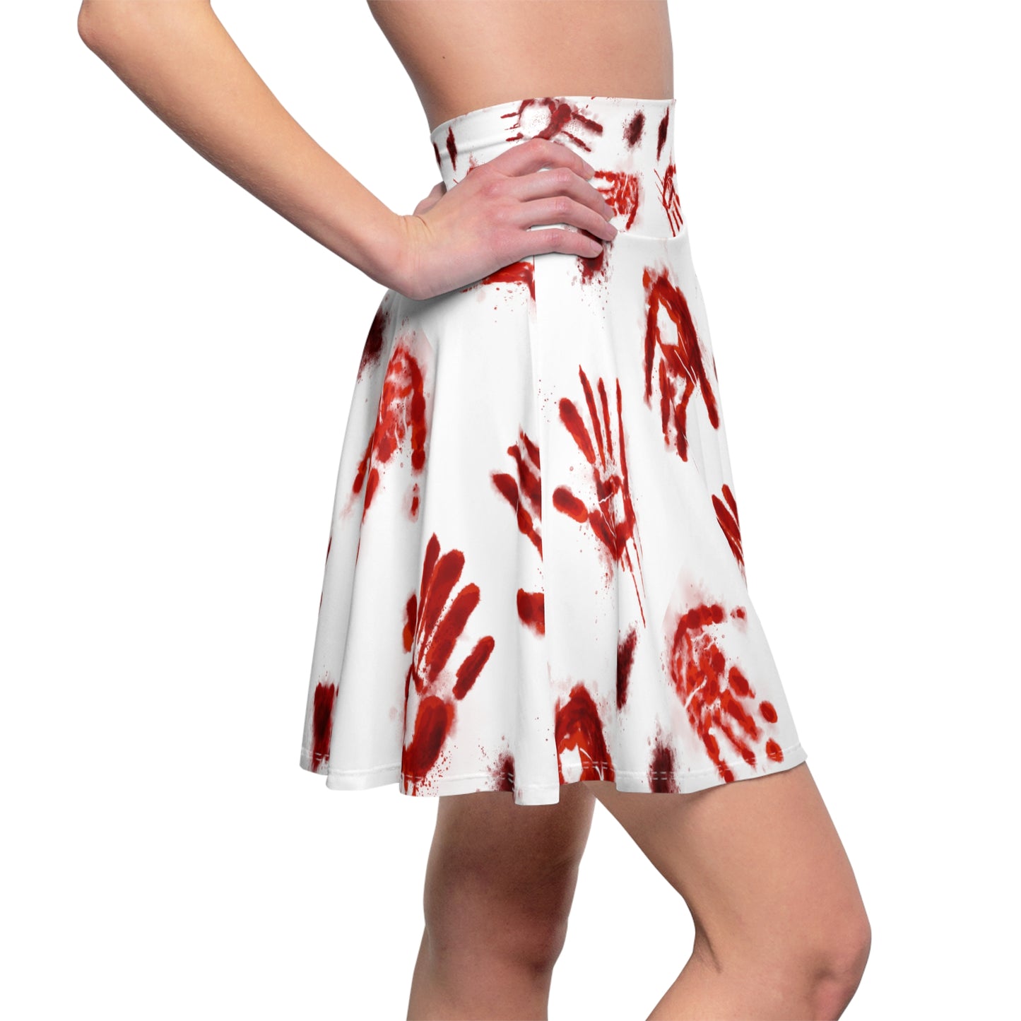 Halloween - Bloody Hands Skirt - White