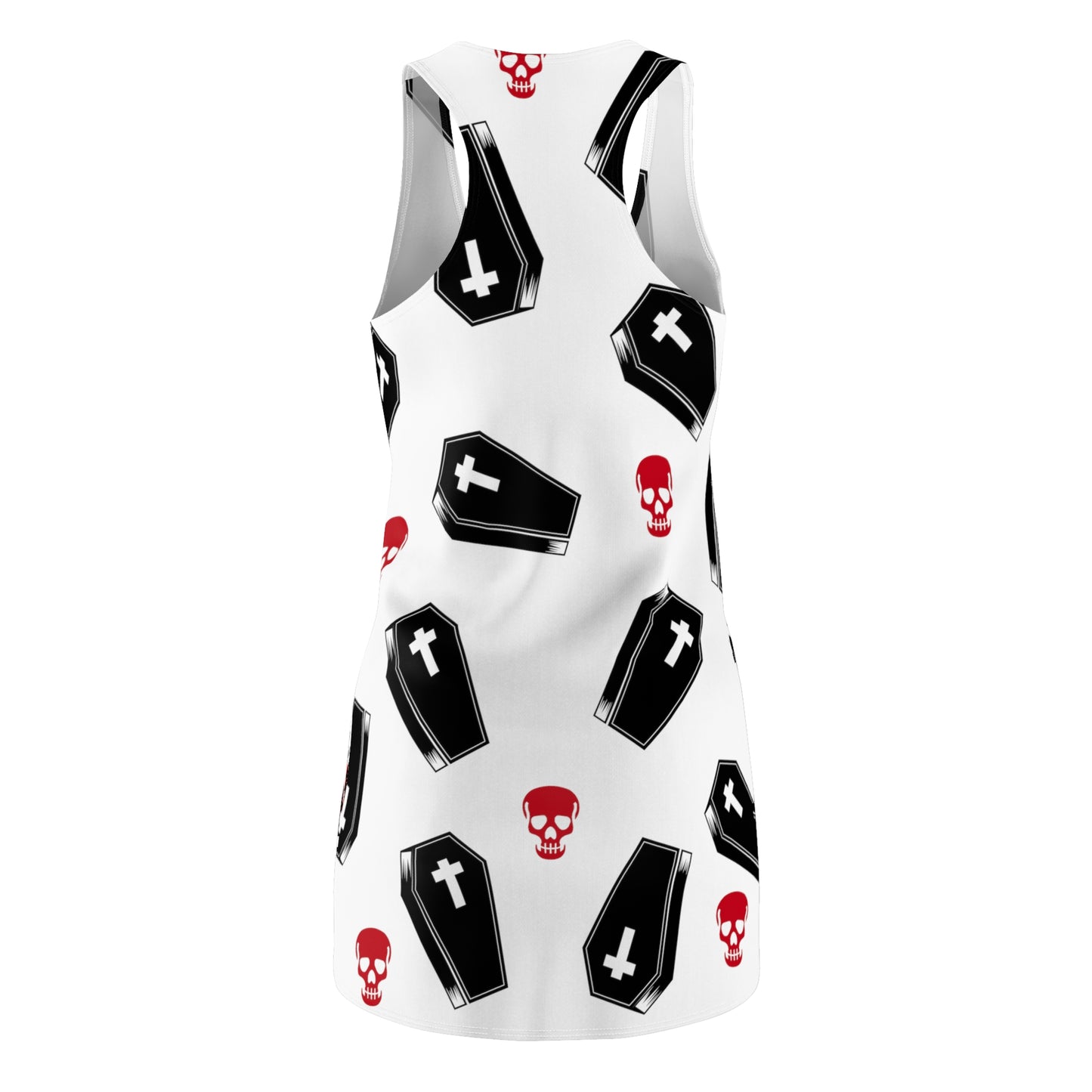 Coffin and Red Skull Racerback Dress