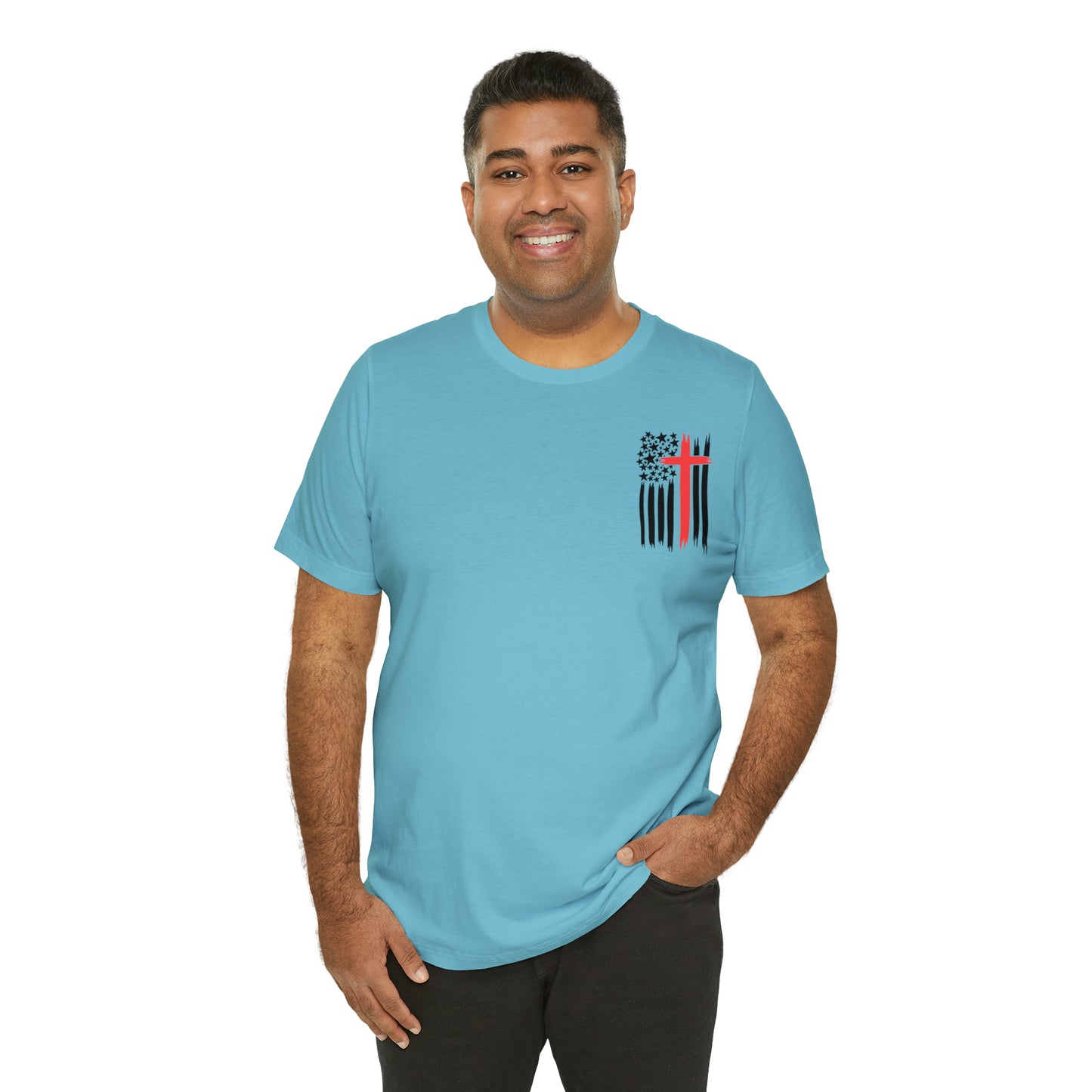 USA Flag (Valor Respect) - Jersey Short Sleeve Tee