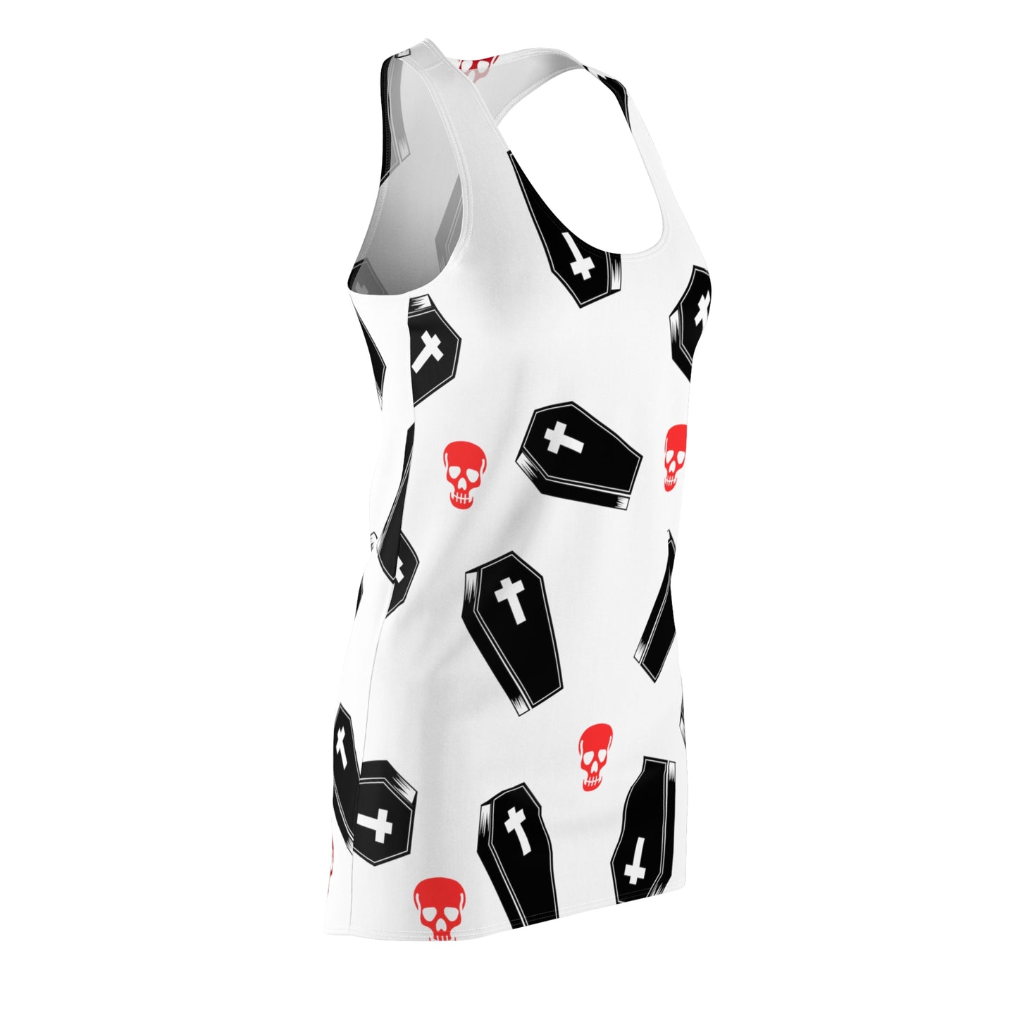 Coffin and Red Skull Racerback Dress