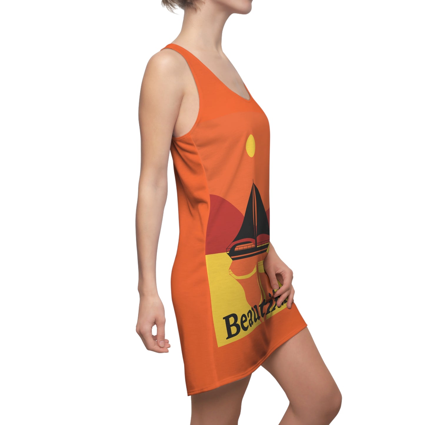 Beach Wear 04 Cut & Sew Racerback Dress