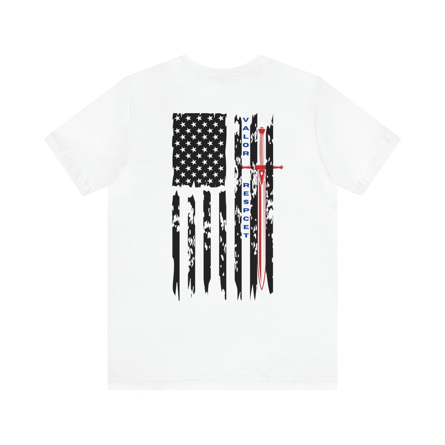 USA Flag (Valor Respect) - Jersey Short Sleeve Tee