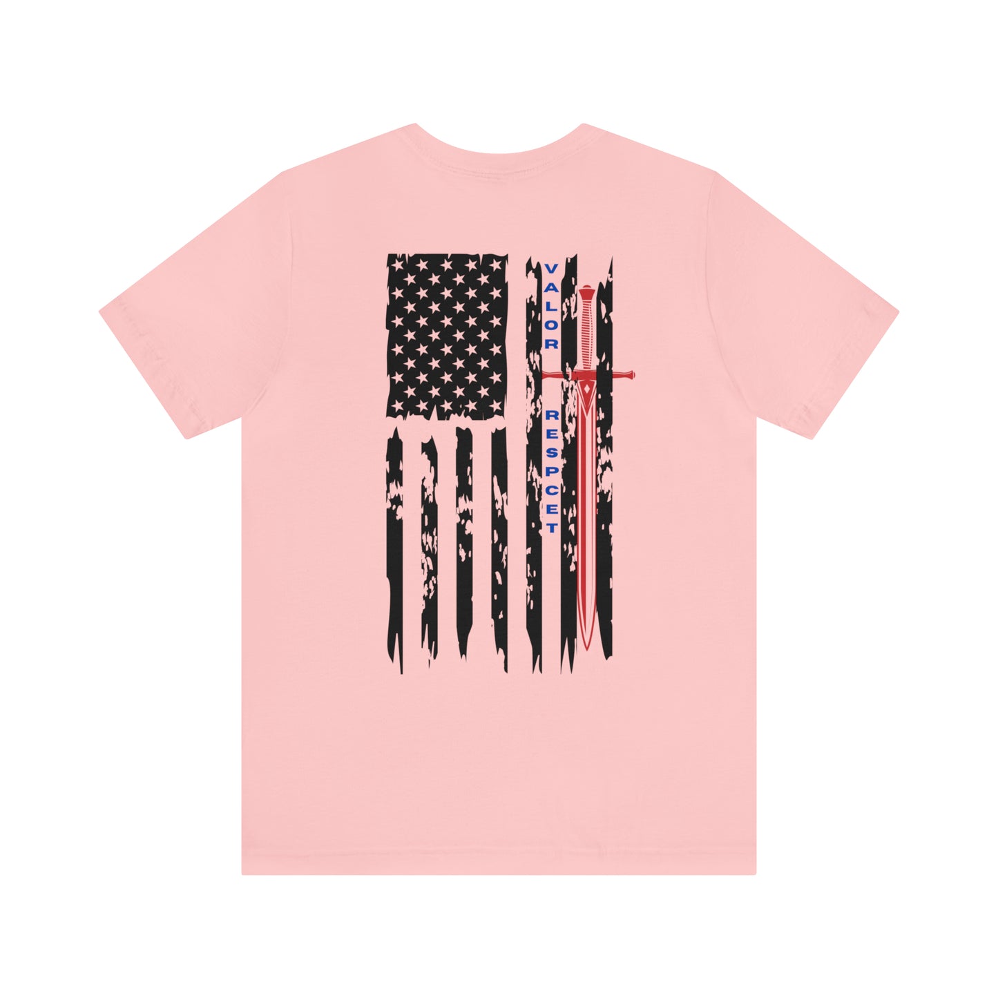 USA Flag (Valor Respect) - Jersey Short Sleeve Tee