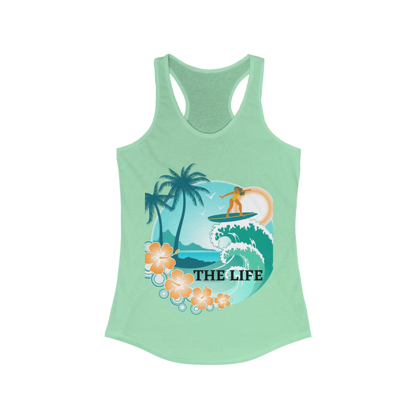 The Life - Beach - Ideal Racerback Tank