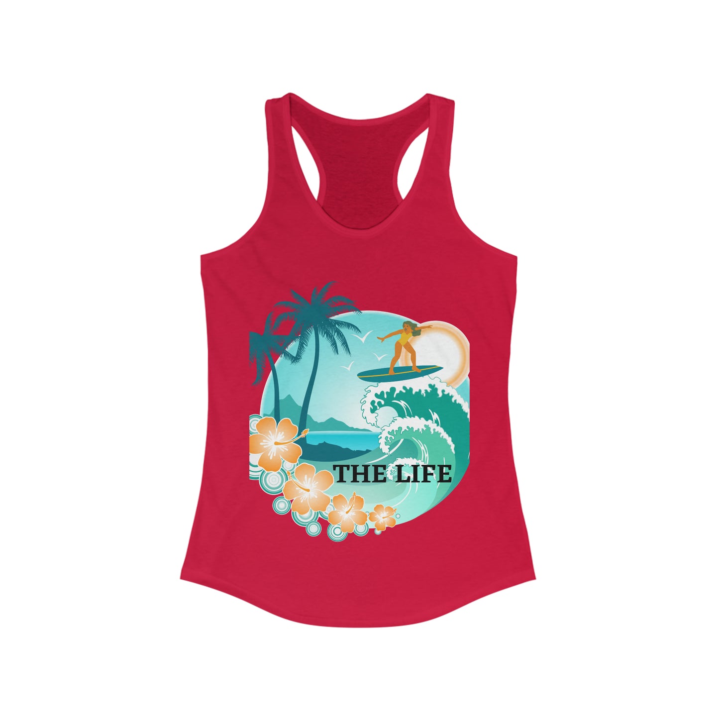 The Life - Beach - Ideal Racerback Tank