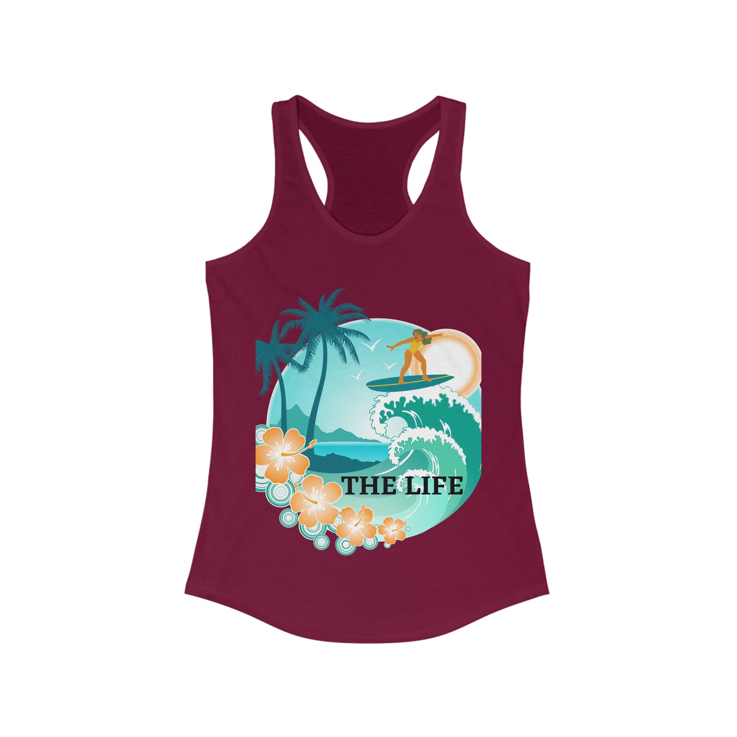 The Life - Beach - Ideal Racerback Tank