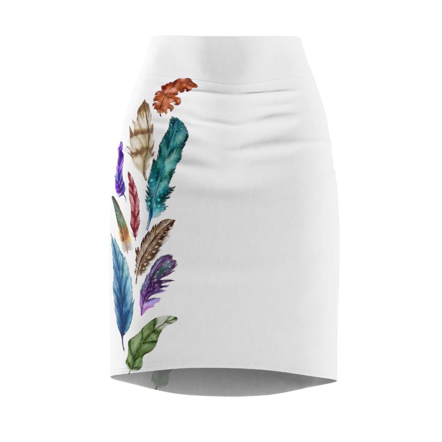 Feathered Pencil Skirt