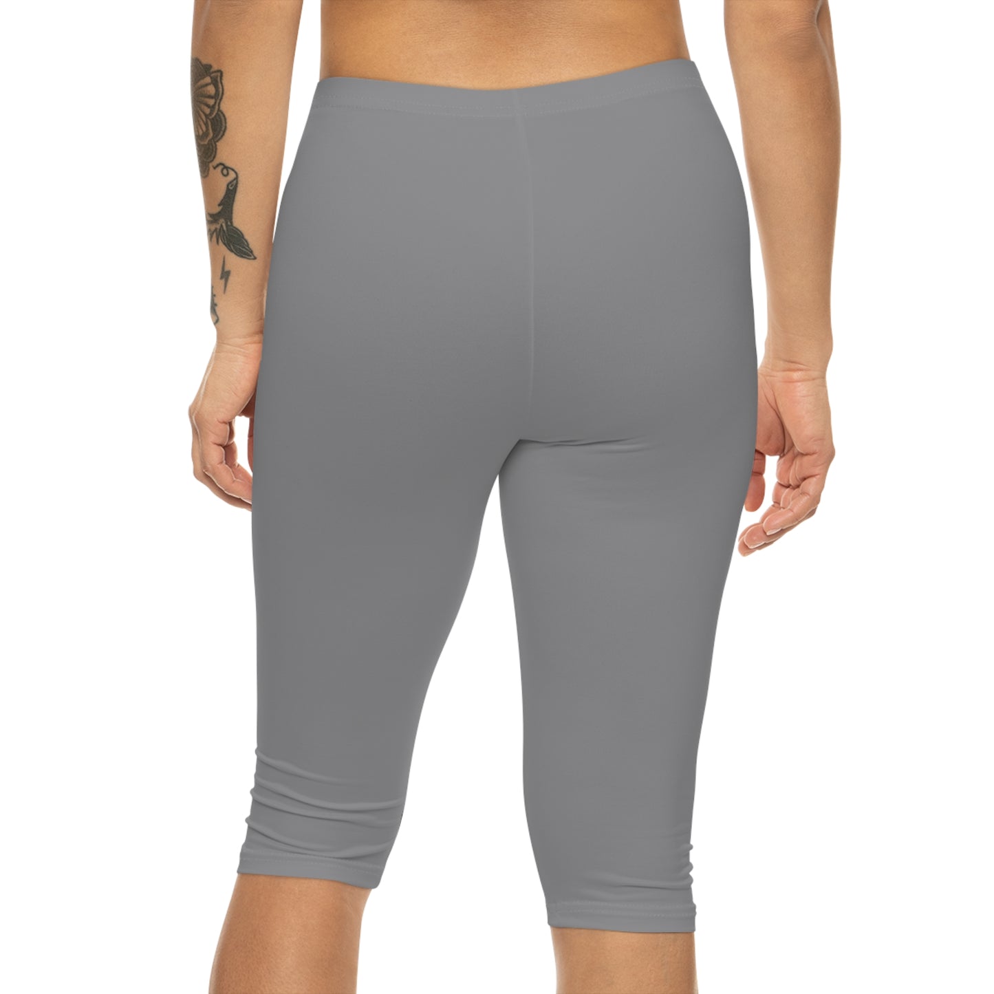Skeleton Middle Finger - Capri Leggings