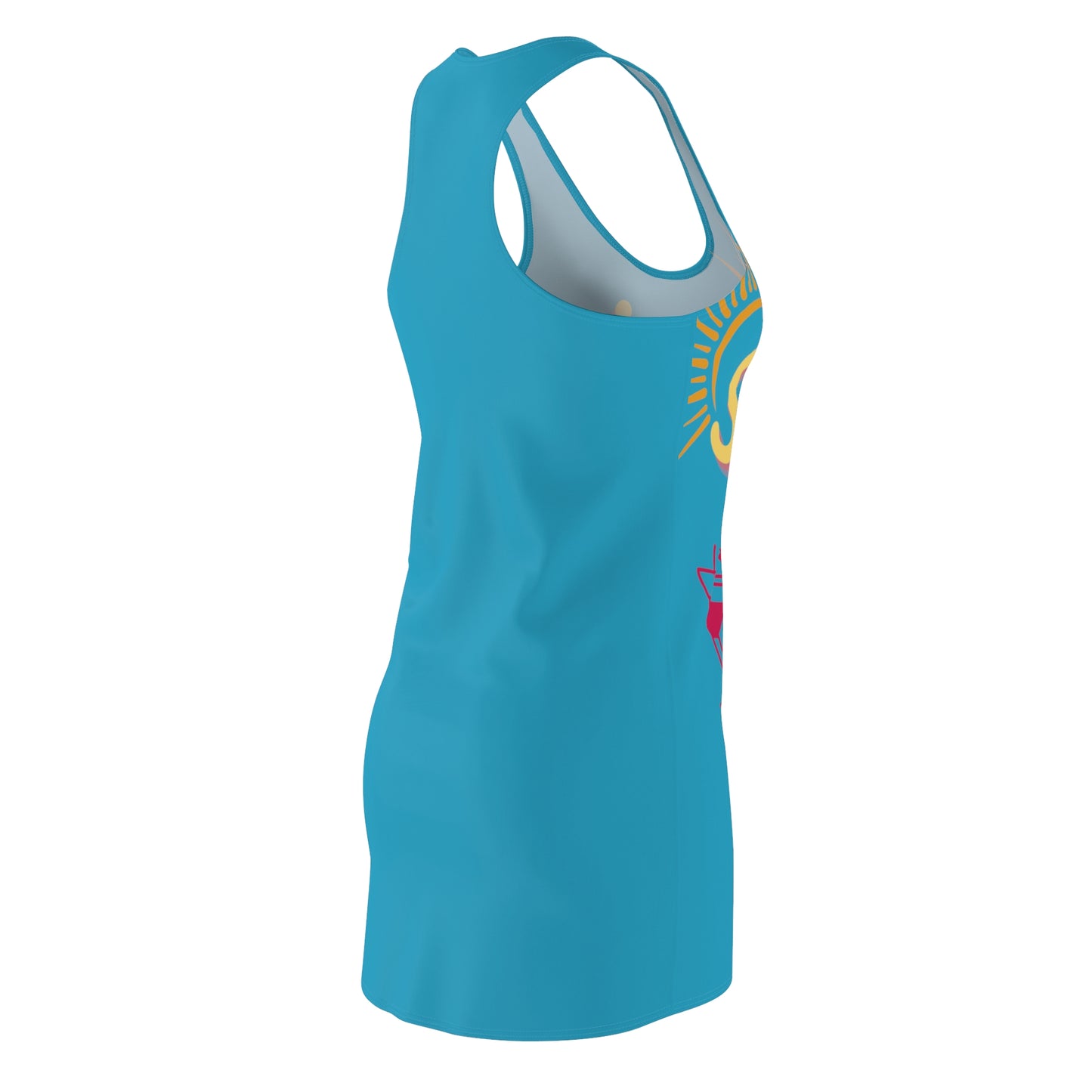 Beach Wear 02 Cut & Sew Racerback Dress (Turquoise)