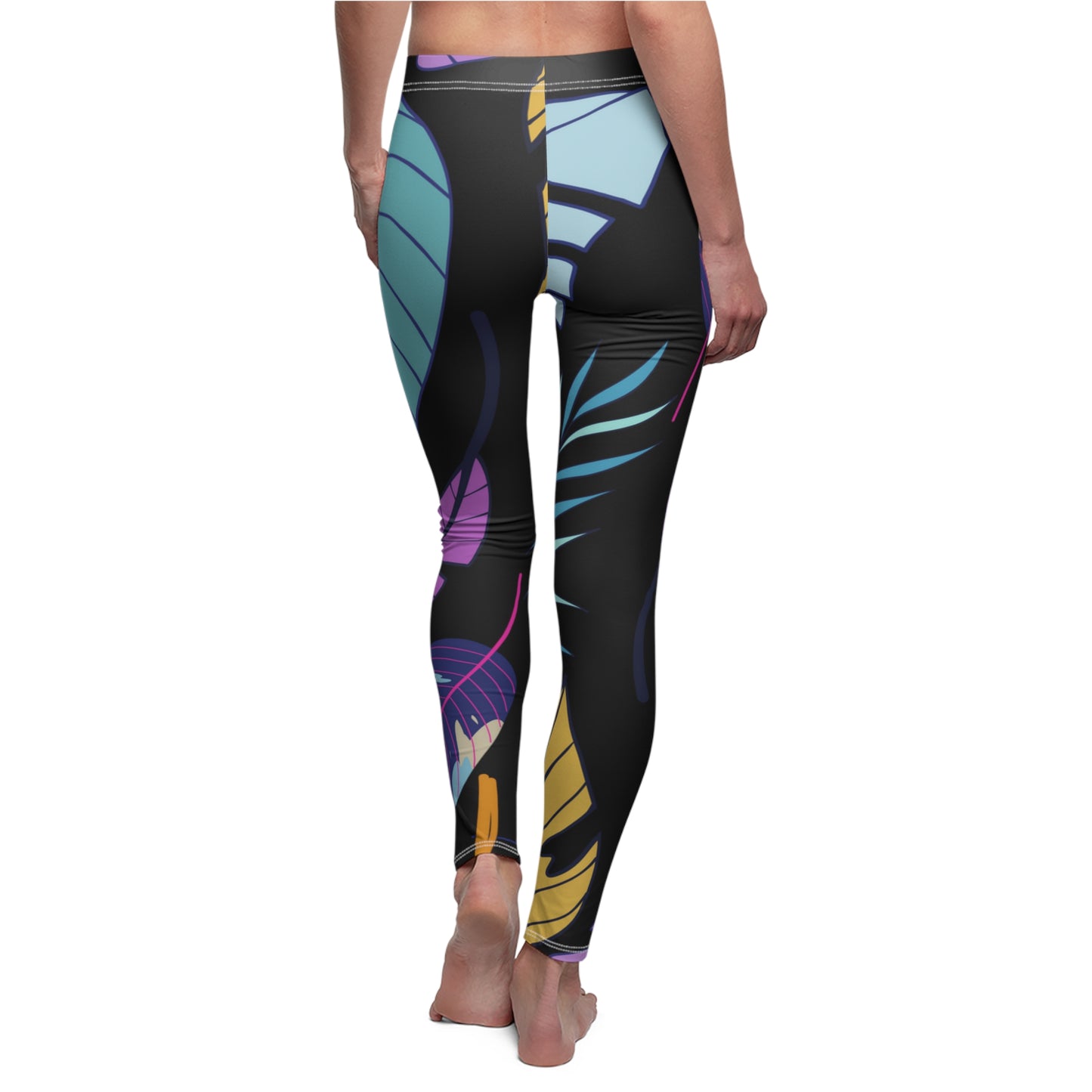 Large Jungle Leaves Cut & Sew Casual Leggings