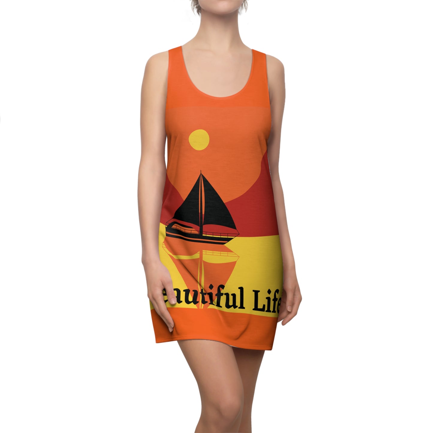 Beach Wear 04 Cut & Sew Racerback Dress