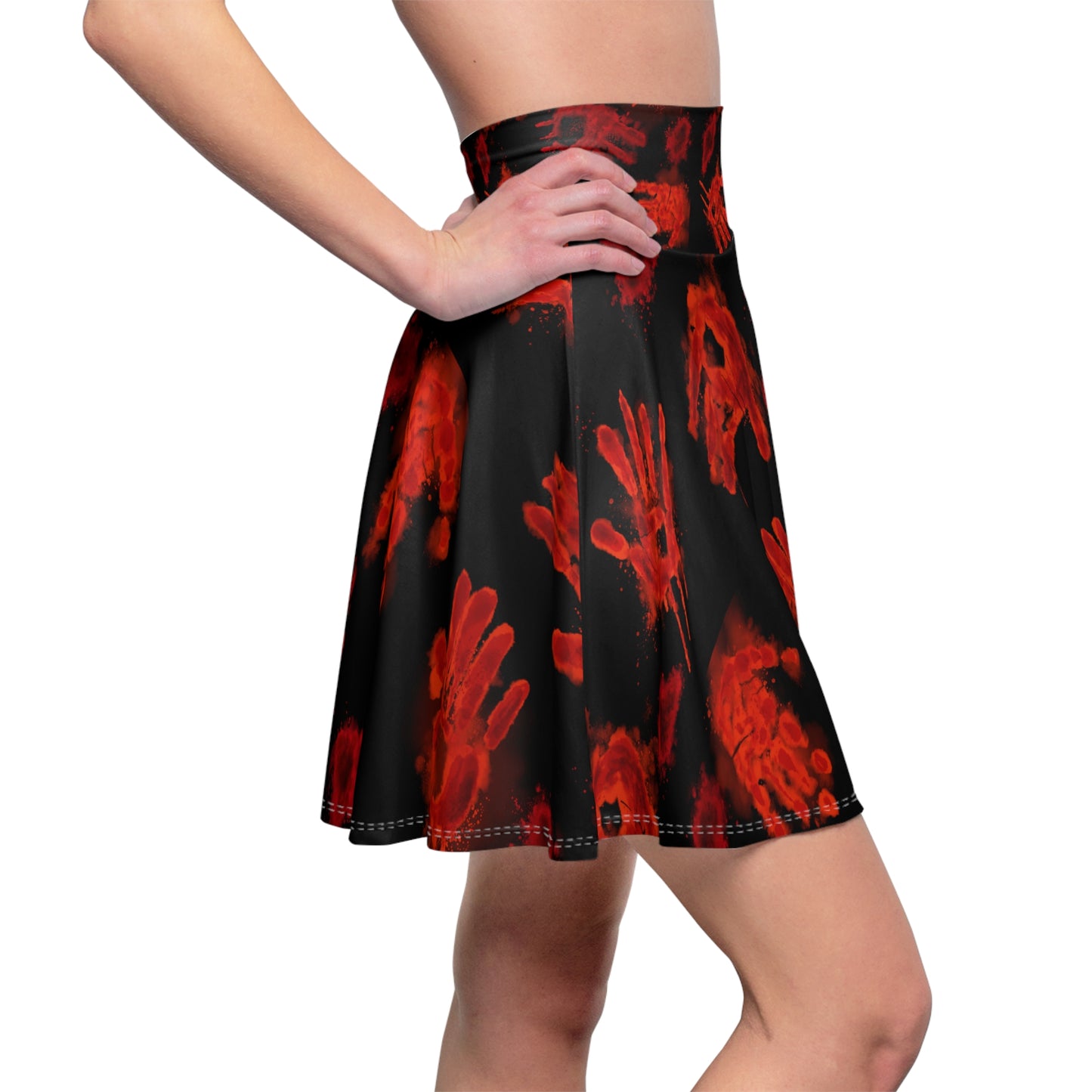 Halloween - Bloody Hands Skirt - Black