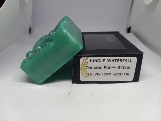 Jungle Waterfall - Hand Poured Exfoliating Olive Oil / Natural Hemp Seed Oil Soap