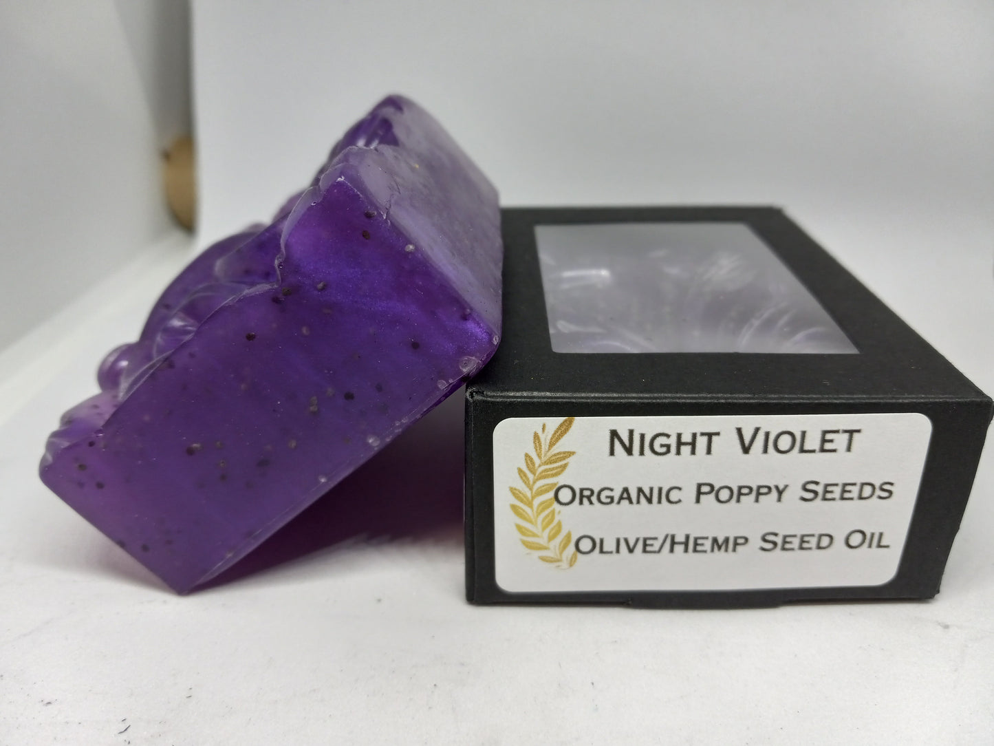Night Violet - Hand Poured Exfoliating Olive Oil / Hemp Seed Oil Soap