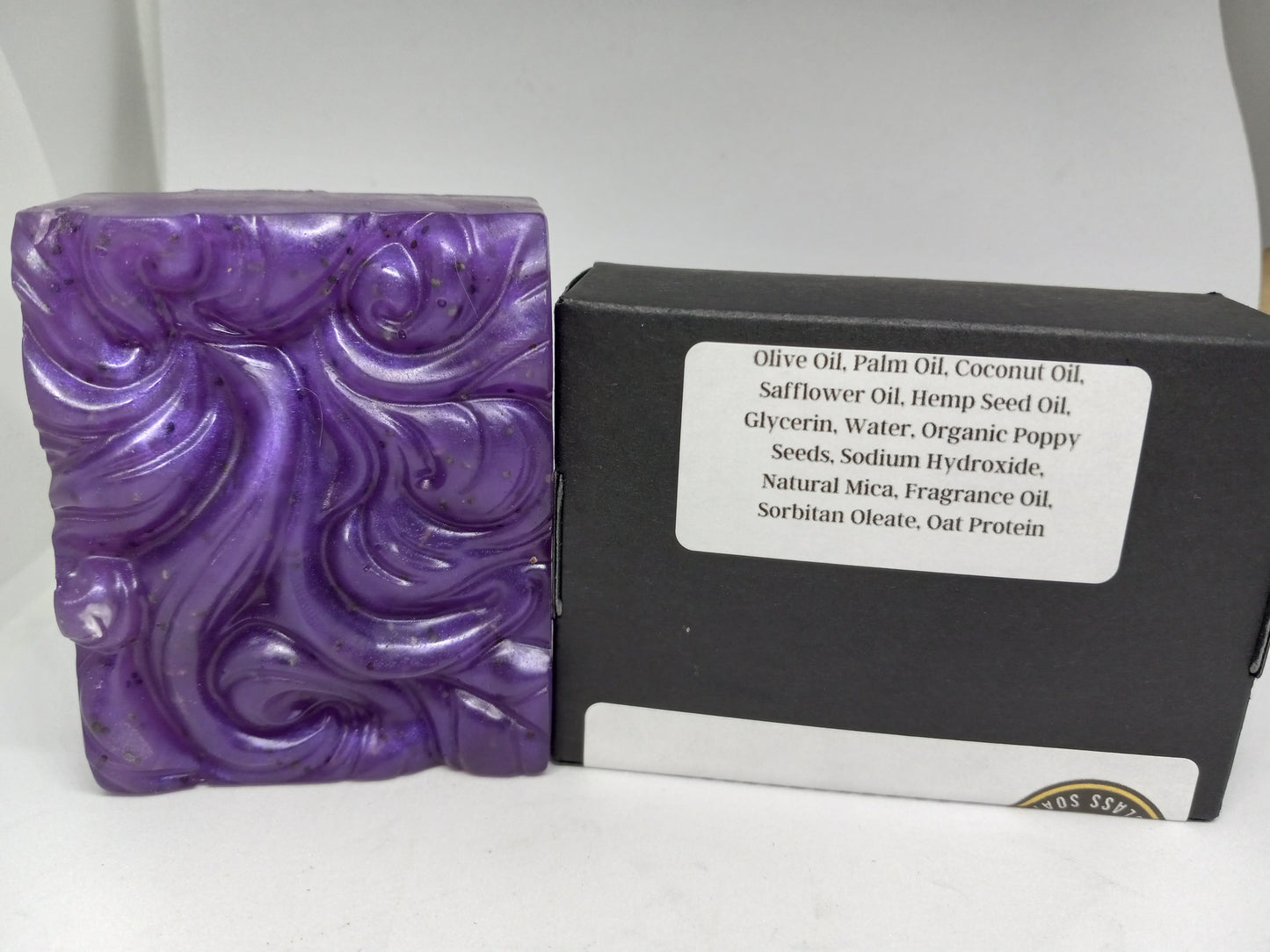 Night Violet - Hand Poured Exfoliating Olive Oil / Hemp Seed Oil Soap
