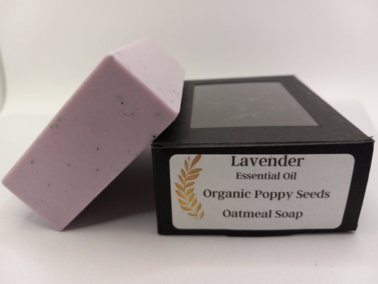 Lavender Essential oil - Hand Poured Exfoliating Oatmeal Soap