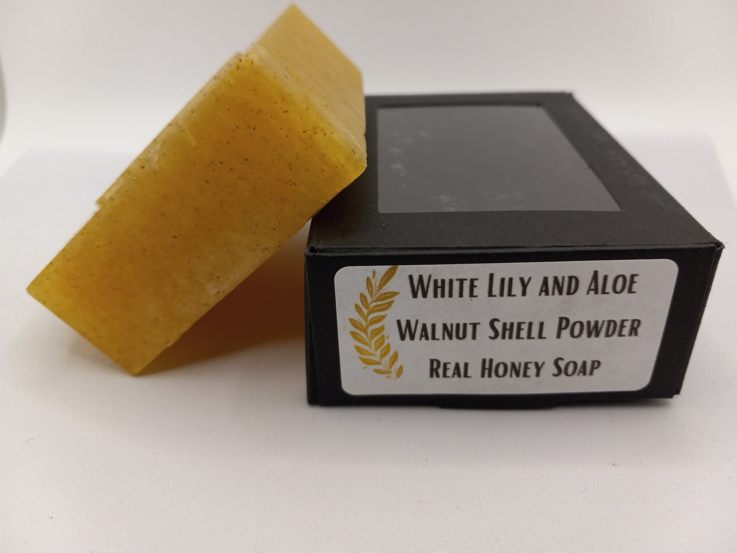 White Lily and Aloe- Hand Poured Exfoliating Honey Soap