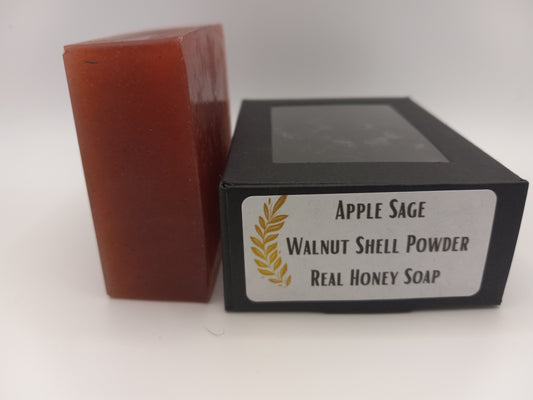 Apple Sage - Hand Poured Exfoliating Honey Soap