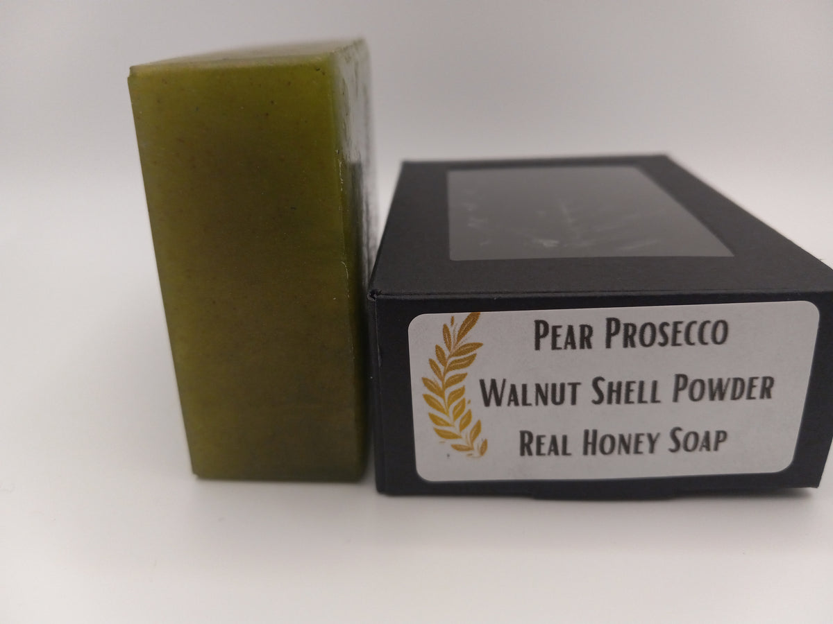 Pear Prosecco - Hand Poured Exfoliating Honey Soap