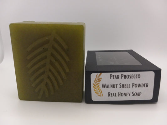 Pear Prosecco  - Hand Poured Exfoliating Honey Soap