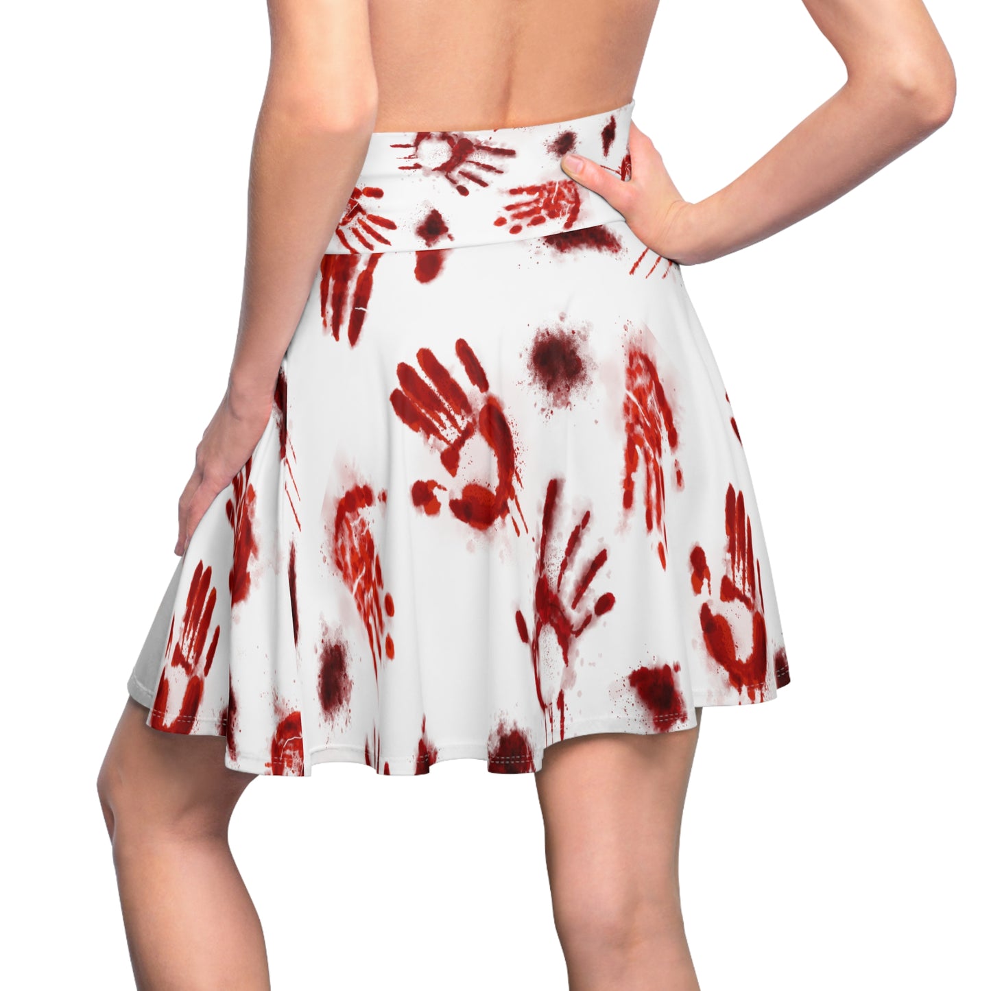 Halloween - Bloody Hands Skirt - White