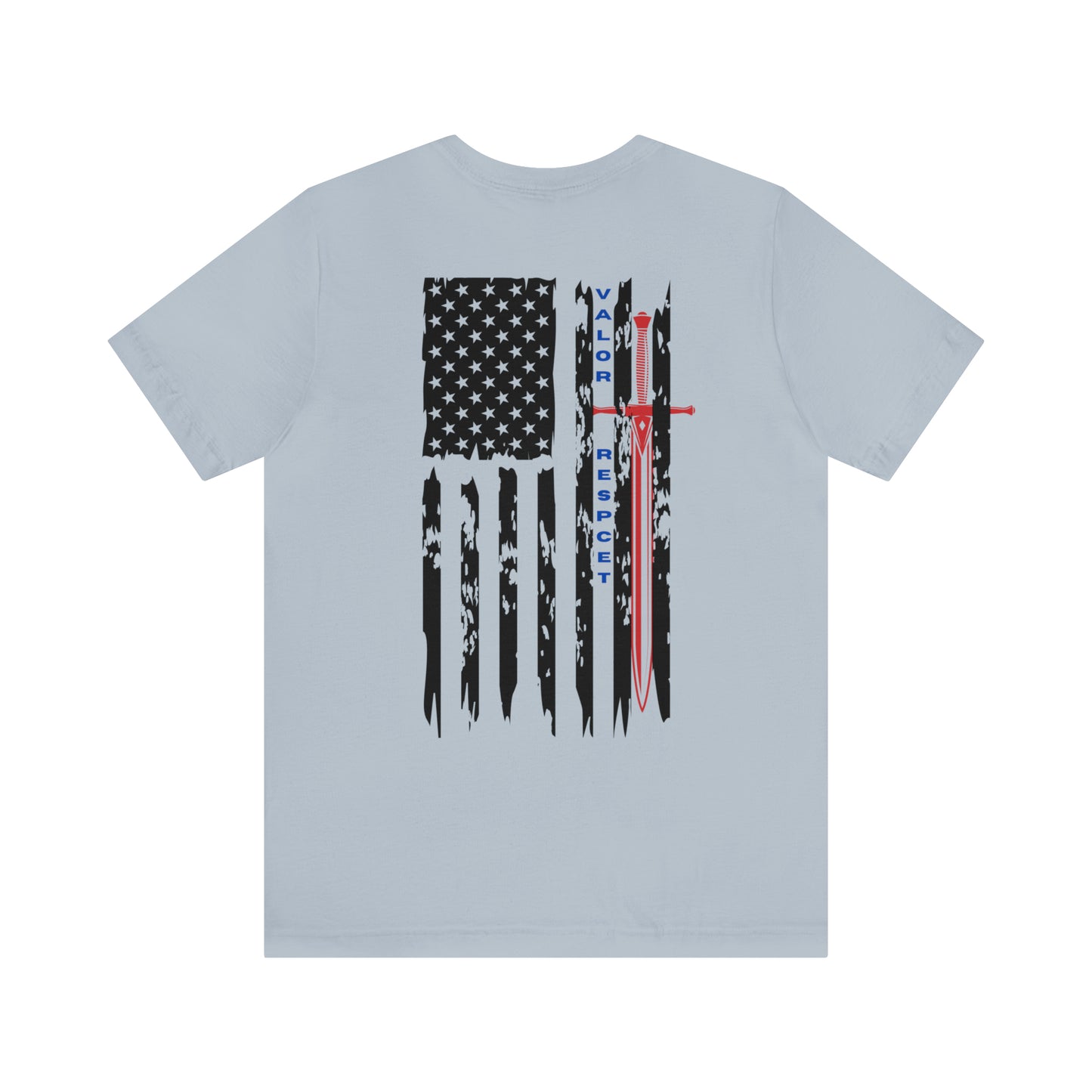 USA Flag (Valor Respect) - Jersey Short Sleeve Tee