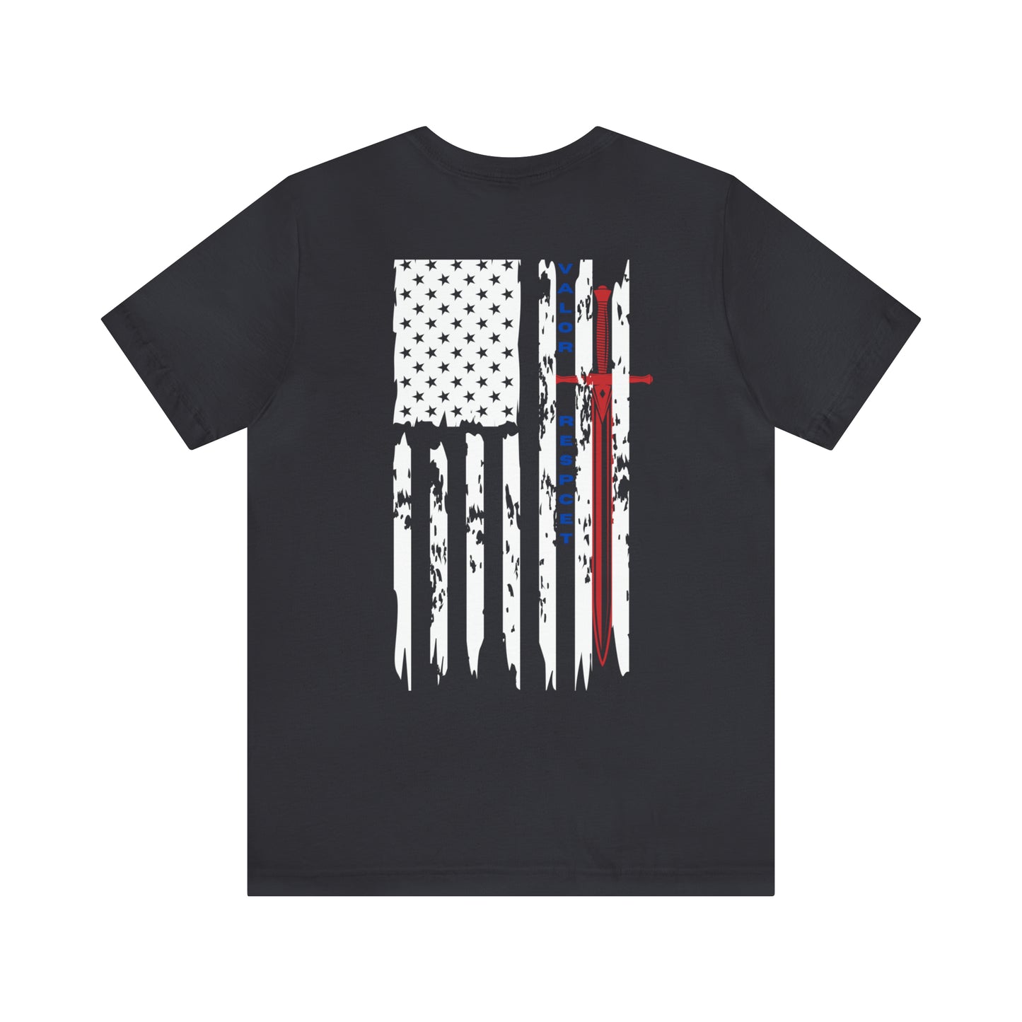 USA Flag (Valor Respect) - Jersey Short Sleeve Tee