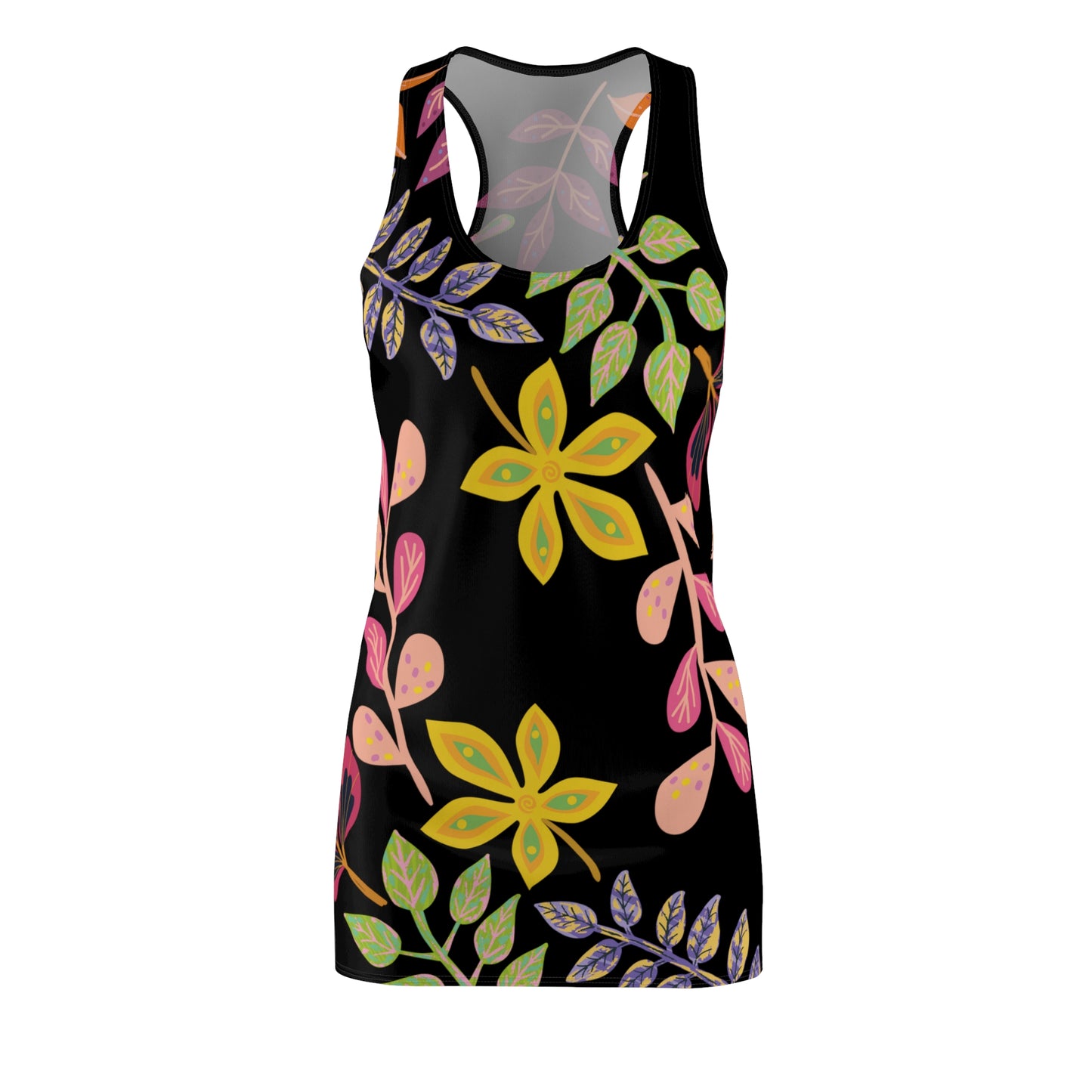 Leaves Cut & Sew Racerback Dress 02