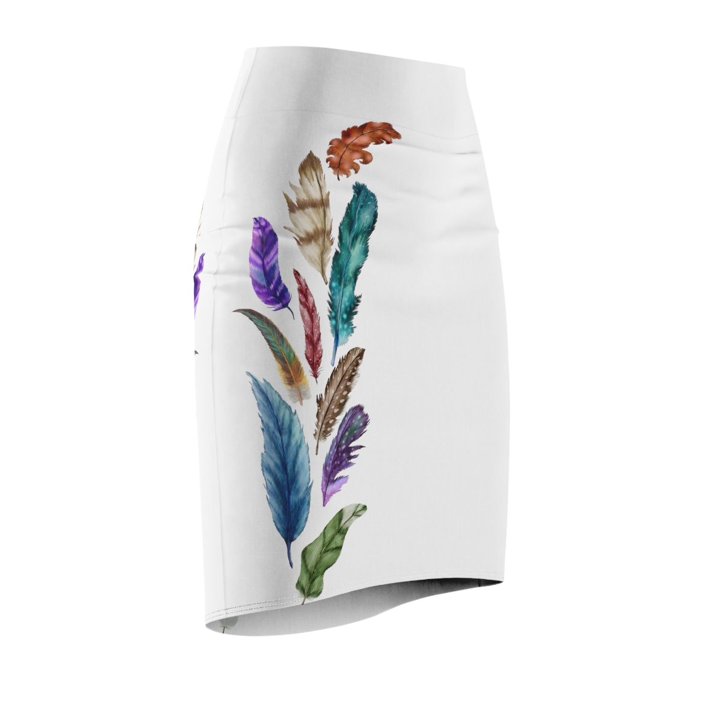 Feathered Pencil Skirt