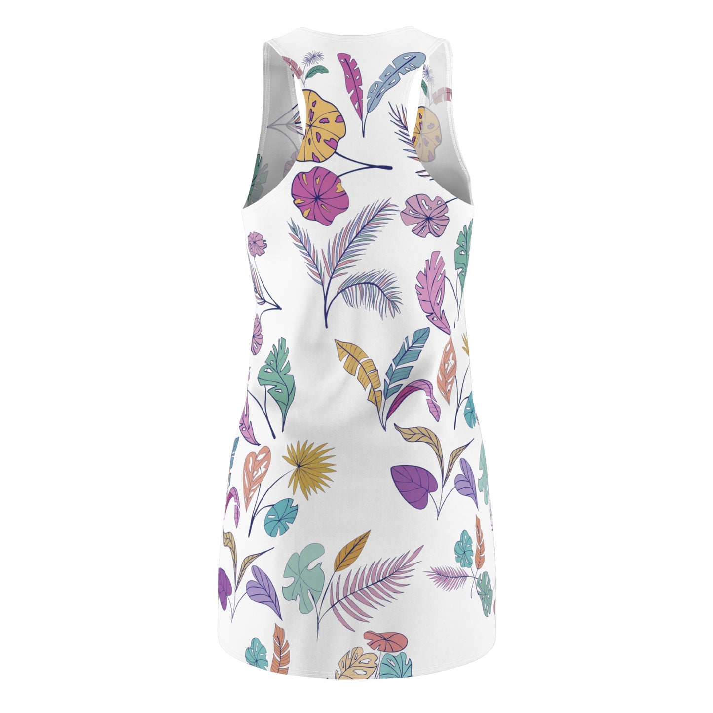 Pastel Leaves Cut & Sew Racerback Dress