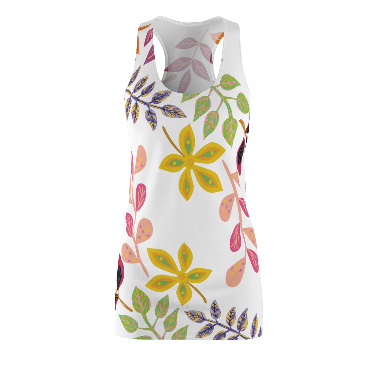 Leaves Cut & Sew Racerback Dress 01