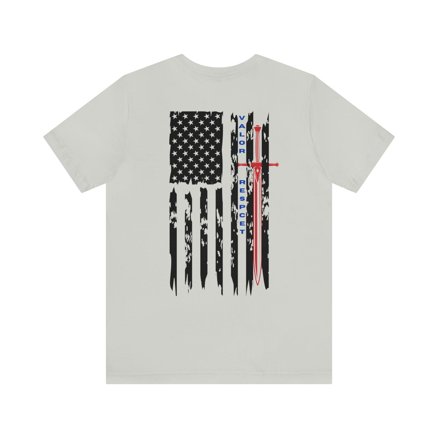 USA Flag (Valor Respect) - Jersey Short Sleeve Tee