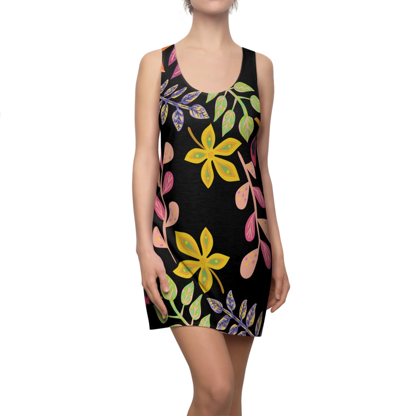 Leaves Cut & Sew Racerback Dress 02