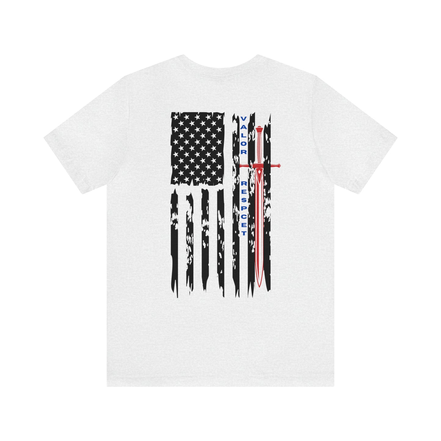 USA Flag (Valor Respect) - Jersey Short Sleeve Tee