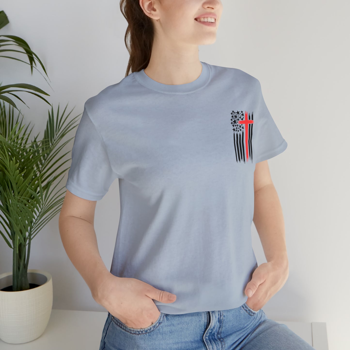 USA Flag (Valor Respect) - Jersey Short Sleeve Tee