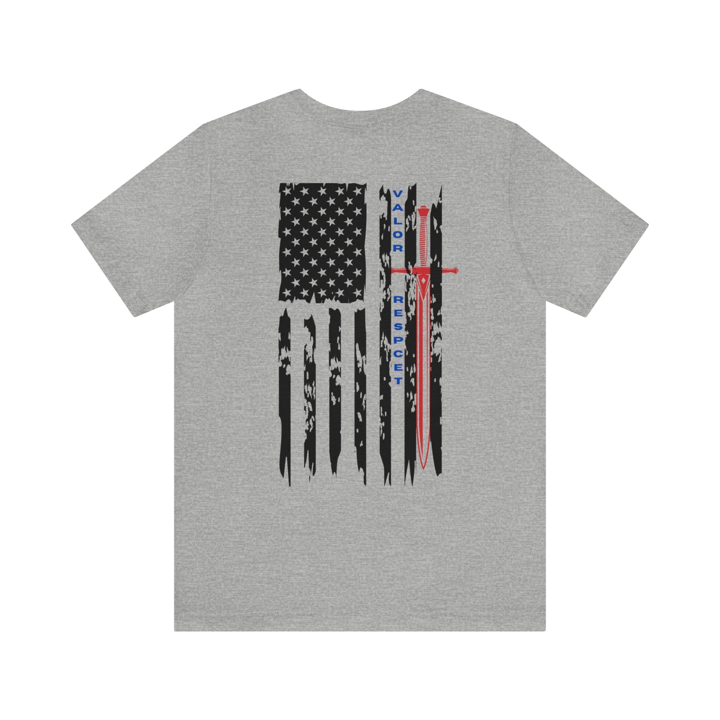 USA Flag (Valor Respect) - Jersey Short Sleeve Tee