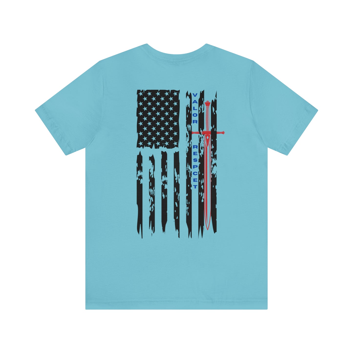 USA Flag (Valor Respect) - Jersey Short Sleeve Tee