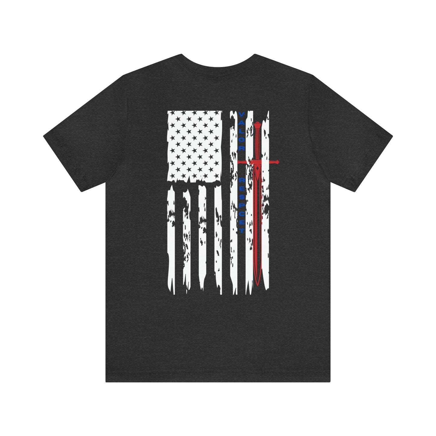 USA Flag (Valor Respect) - Jersey Short Sleeve Tee