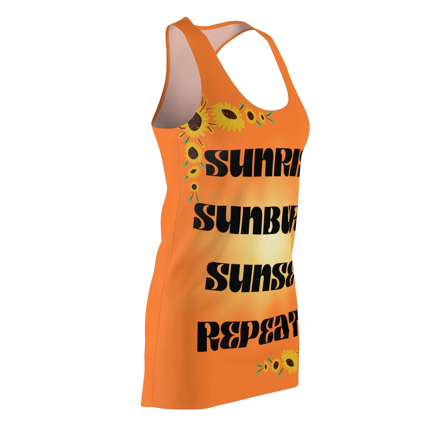 Beach Wear Cut & Sew Racerback Dress (Orange)