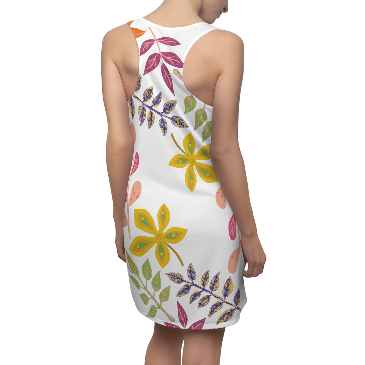 Leaves Cut & Sew Racerback Dress 01