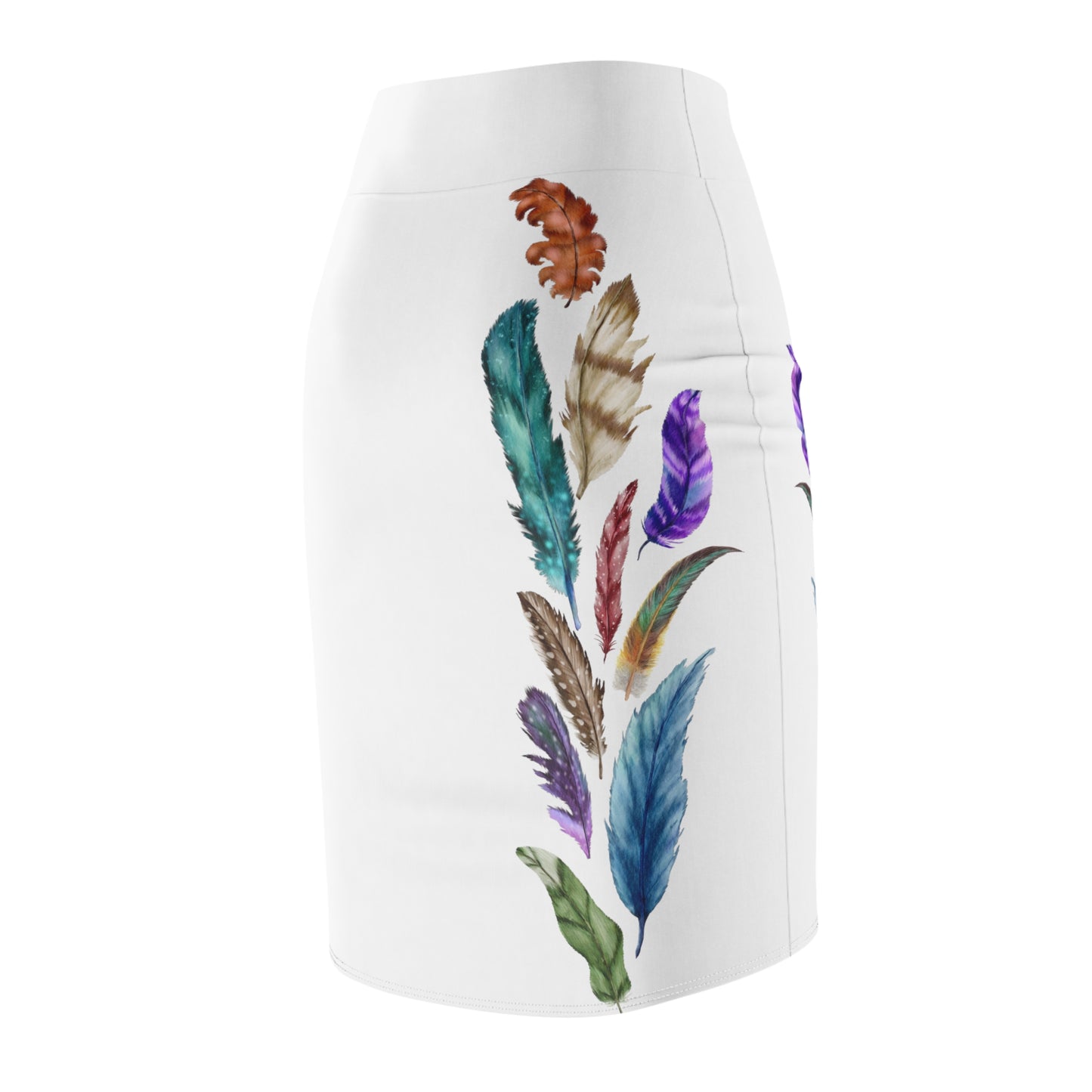 Feathered Pencil Skirt