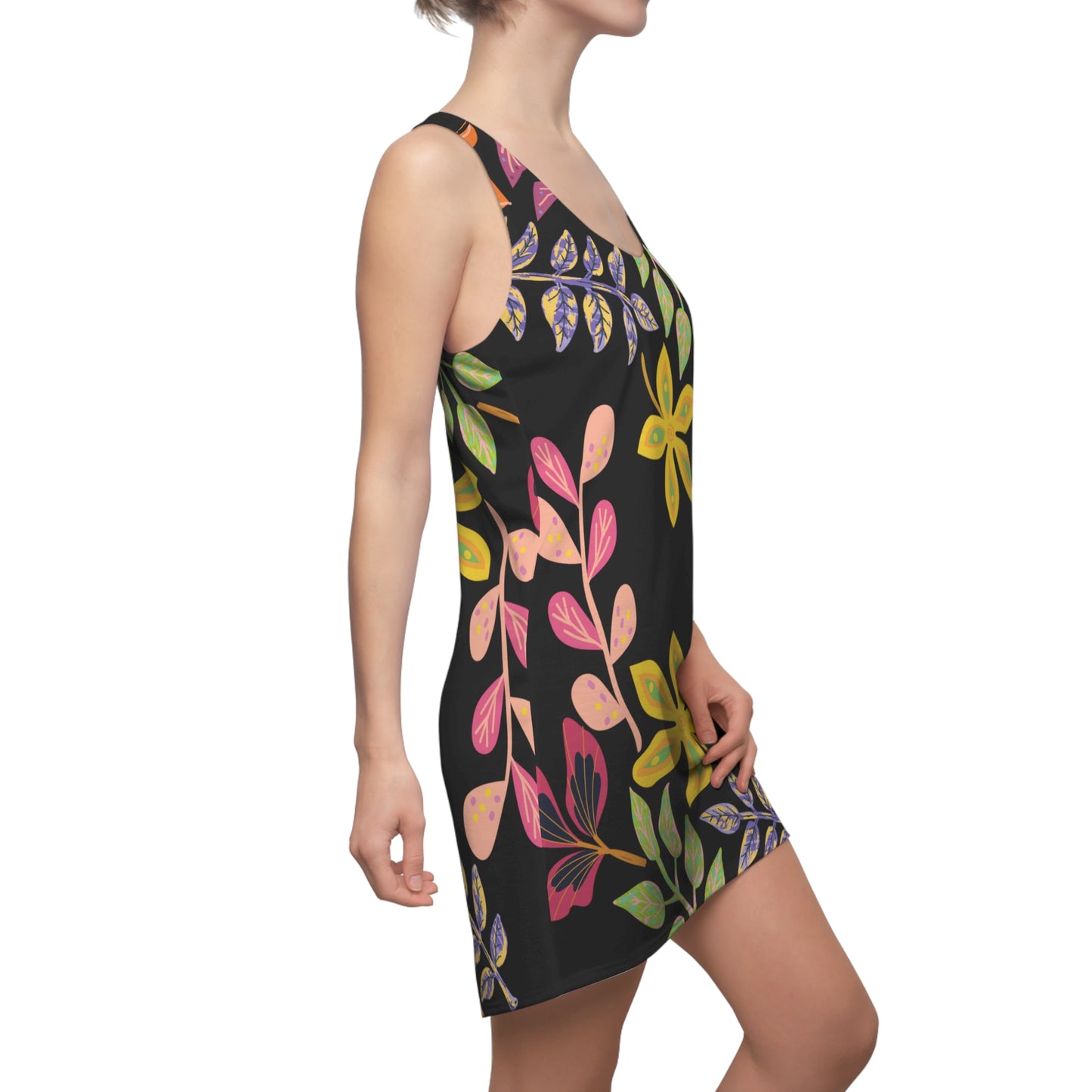 Leaves Cut & Sew Racerback Dress 02